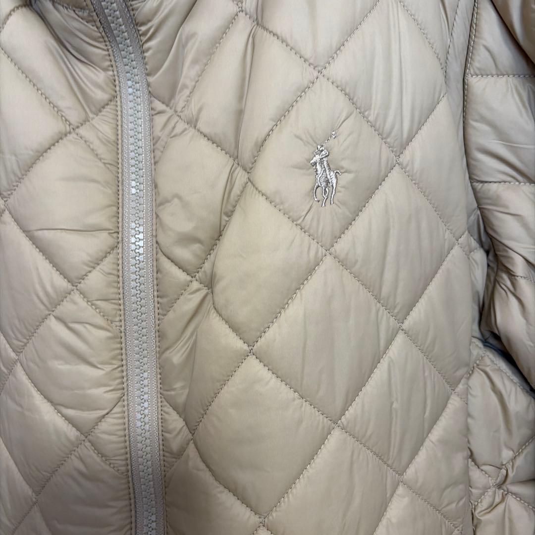 POLO RALPH LAUREN ベージュモッズコートキルティングコート付き