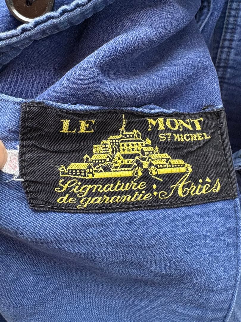 40s 刺繍サイズ52モンサンミシェル モールスキン　フレンチワーク