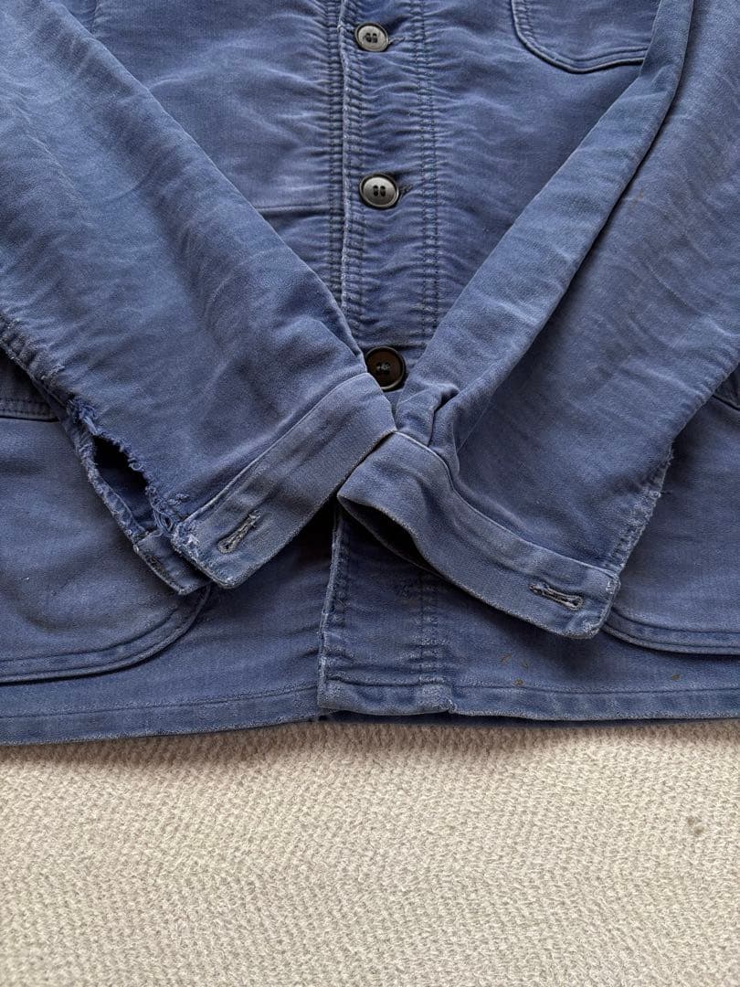 40s 刺繍サイズ52モンサンミシェル モールスキン　フレンチワーク