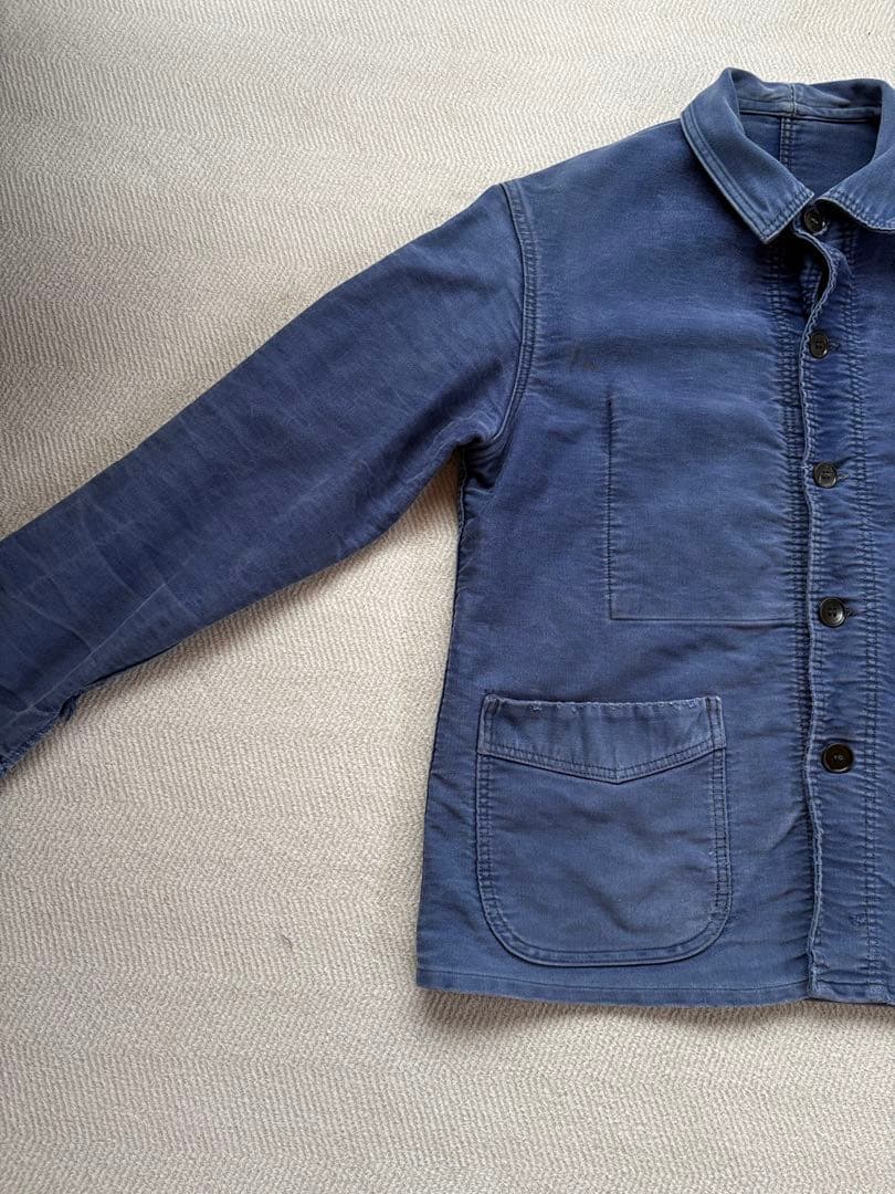 40s 刺繍サイズ52モンサンミシェル モールスキン　フレンチワーク