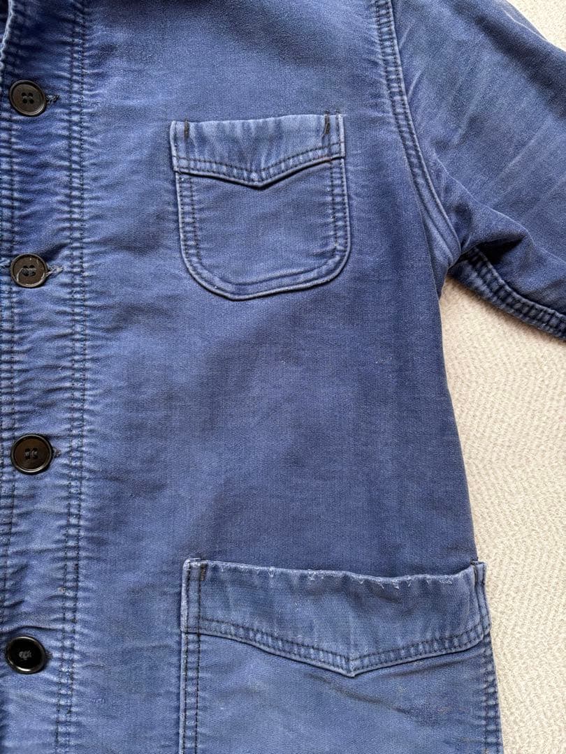 40s 刺繍サイズ52モンサンミシェル モールスキン　フレンチワーク