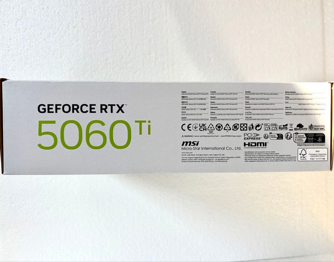 新品RTX5060Ti 16G VENTUS 2X OC WHITE PLUS