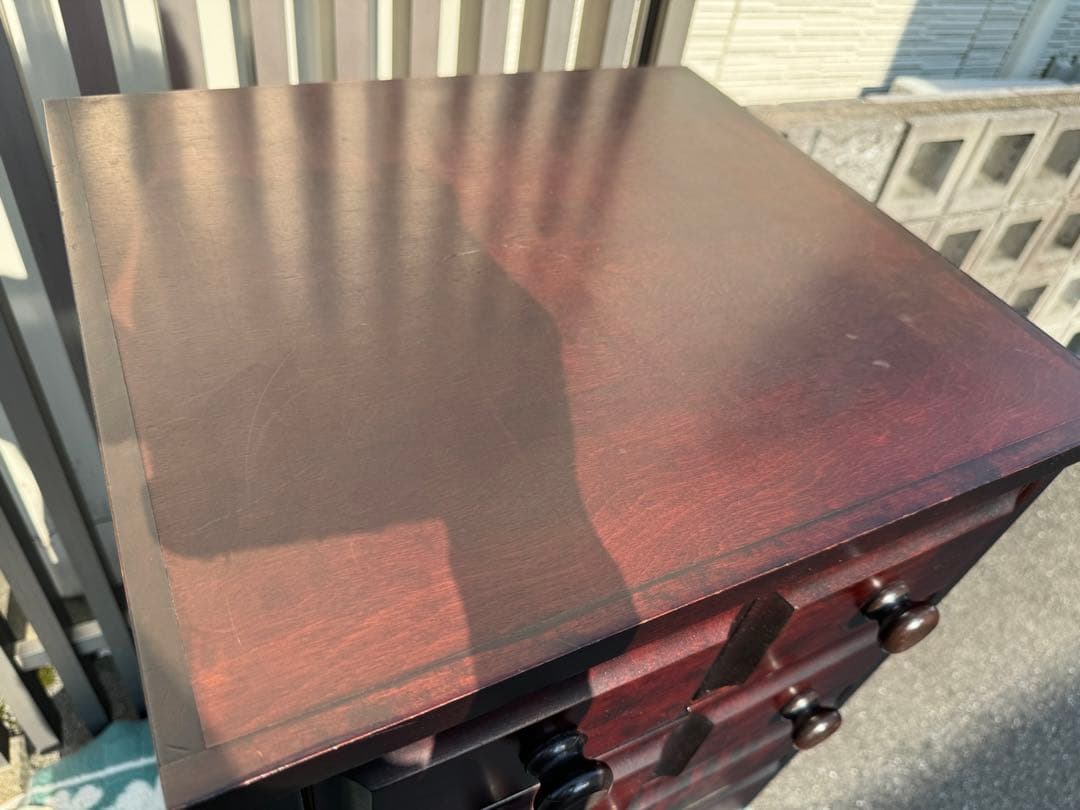 北海道民芸家具 6段チェスト ハイチェスト キャビネット 整理箪笥