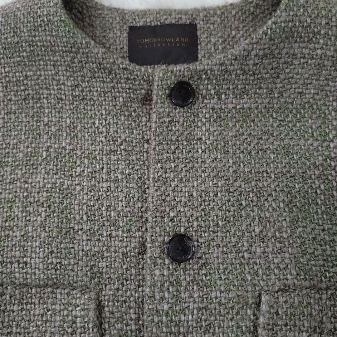 トゥモローランド コレクション ツイード ベスト ジレ ウール 36