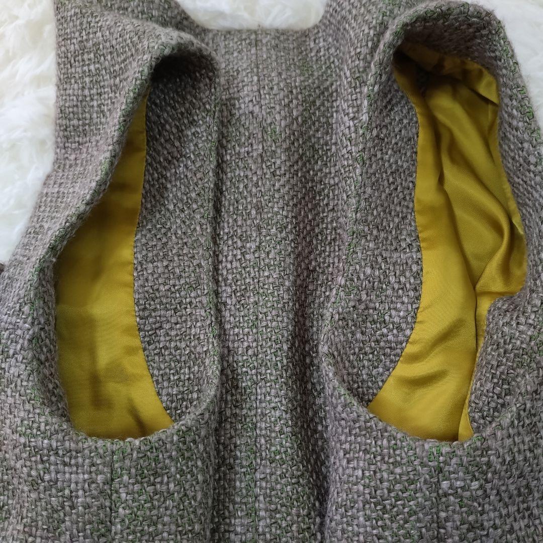 トゥモローランド コレクション ツイード ベスト ジレ ウール 36