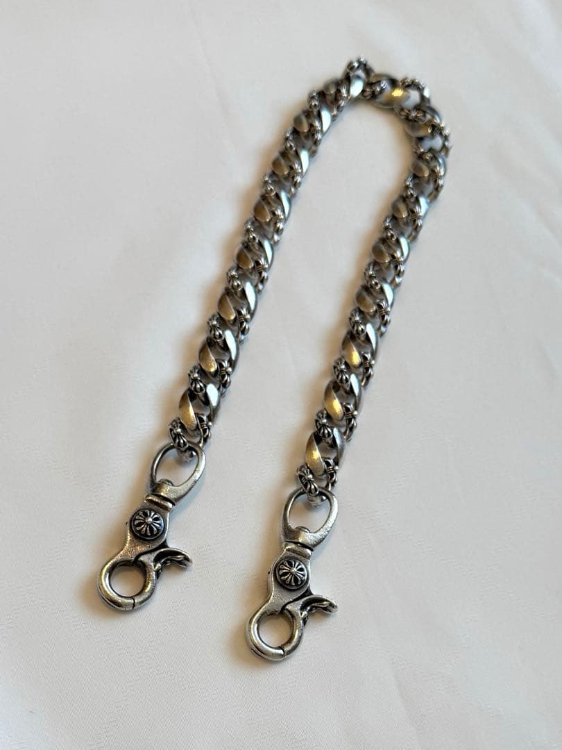 美品　シルバー925 ロングウォレットチェーン 213g 50cm