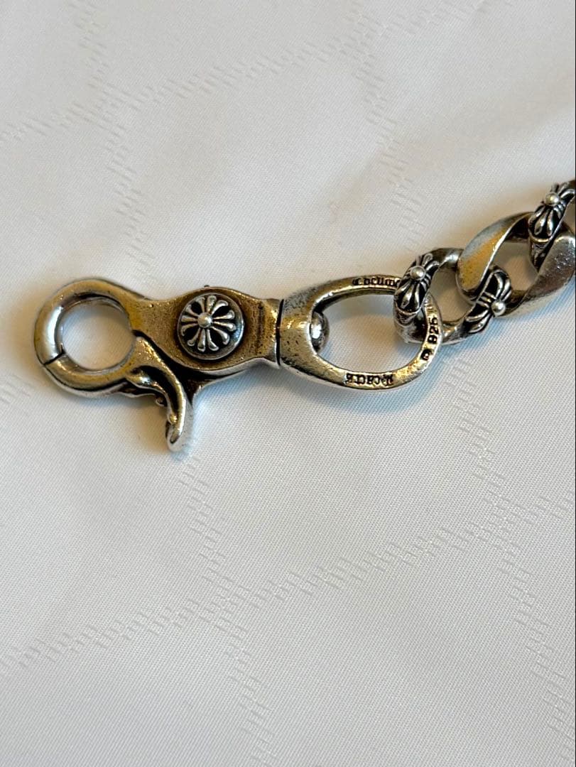 美品　シルバー925 ロングウォレットチェーン 213g 50cm