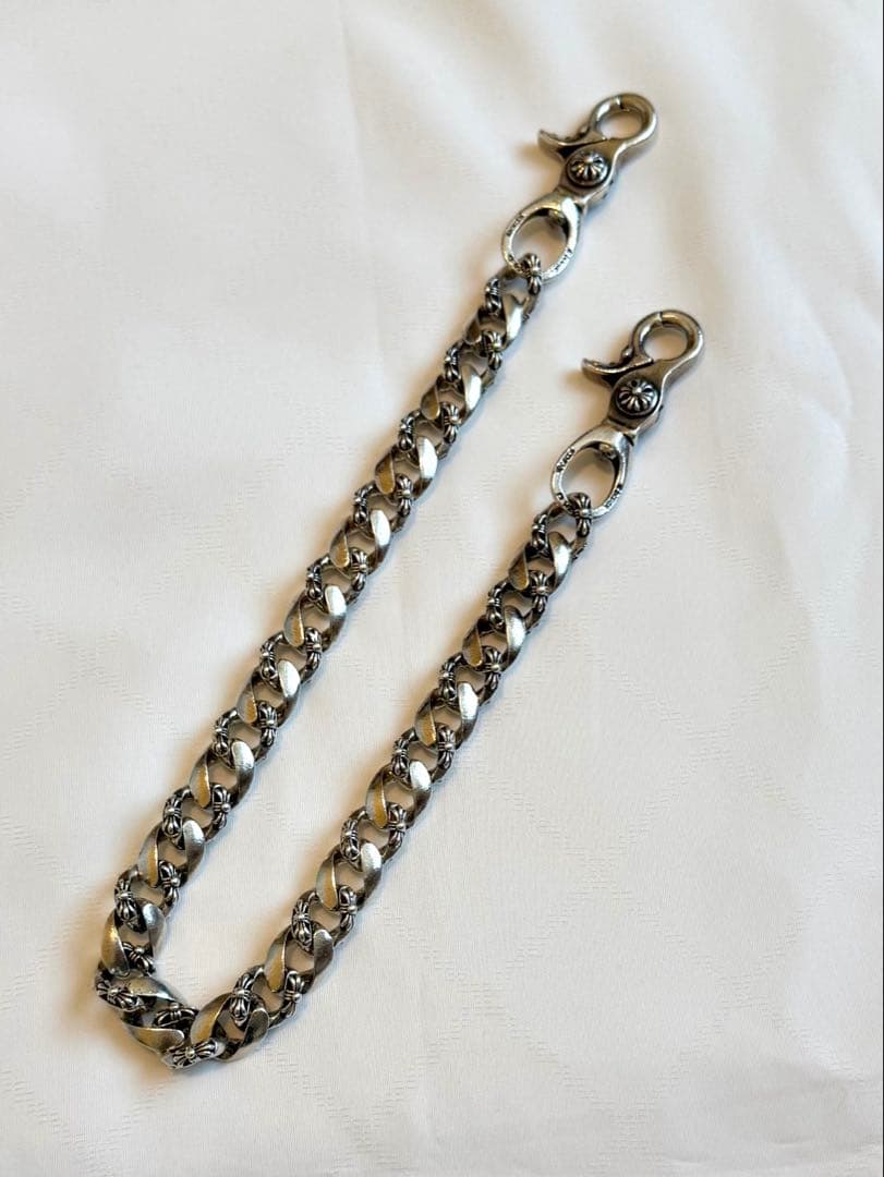 美品　シルバー925 ロングウォレットチェーン 213g 50cm