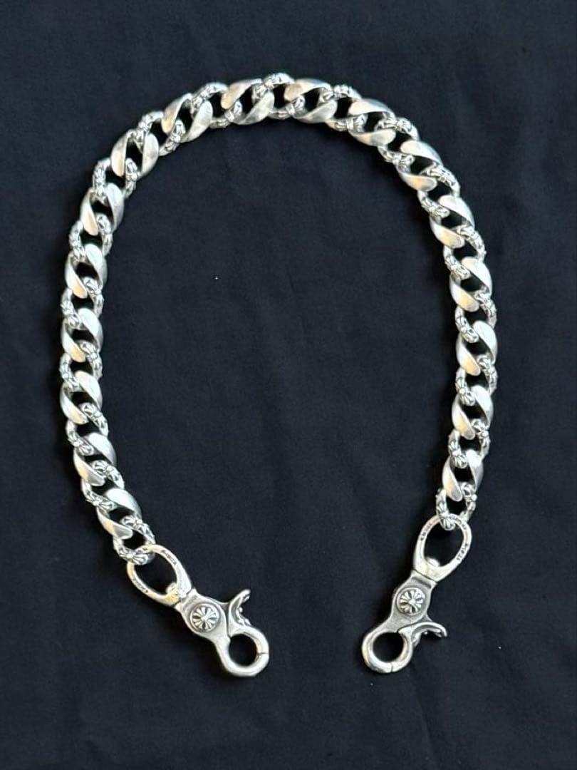 美品　シルバー925 ロングウォレットチェーン 213g 50cm