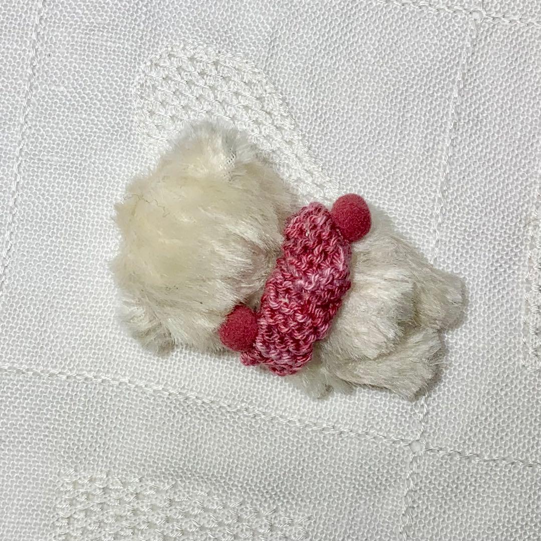 テディベア 白熊 ハンドメイドぬいぐるみ 可愛いちびくまちゃん