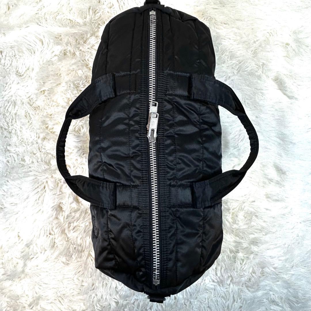 ポーター タンカー ドラムバッグ ボストンバッグ ブラック ナイロン 日本製 黒