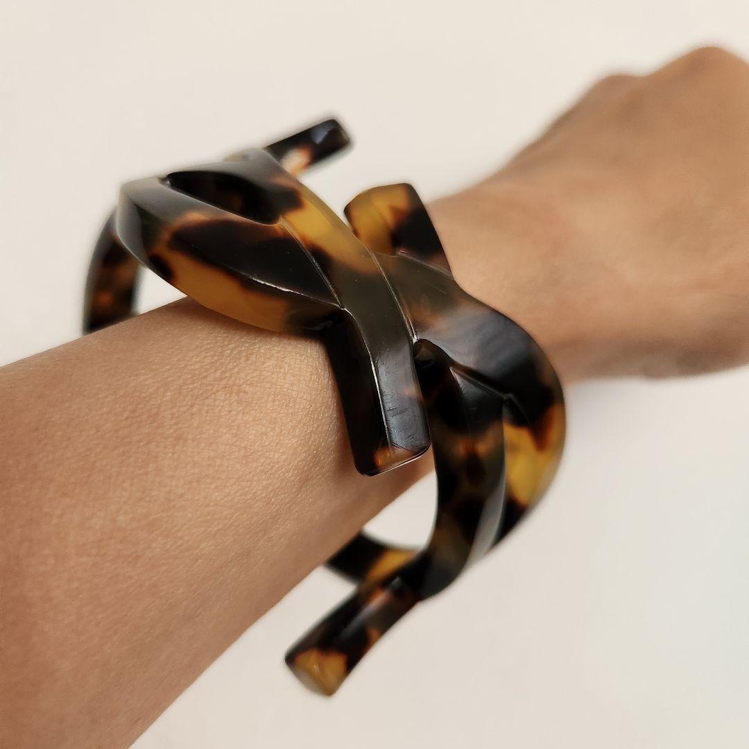 SAINT LAURENT　べっ甲　YSL　バングル