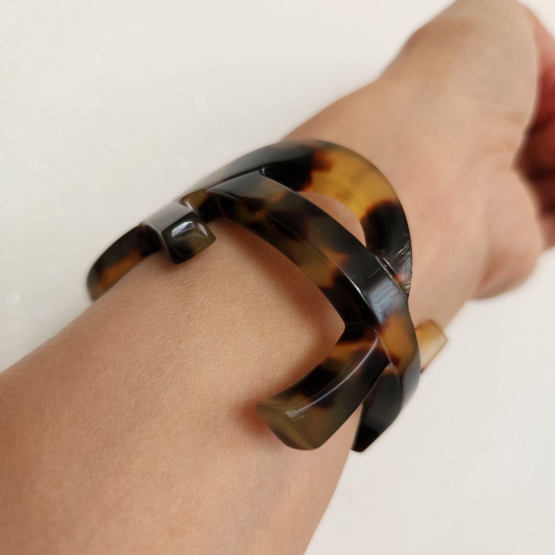 SAINT LAURENT　べっ甲　YSL　バングル