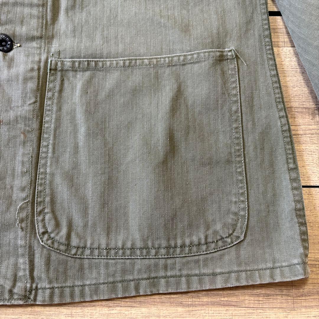 【レア】 US NAVY 40s N-3 HBT カバーオール 大戦 月桂樹