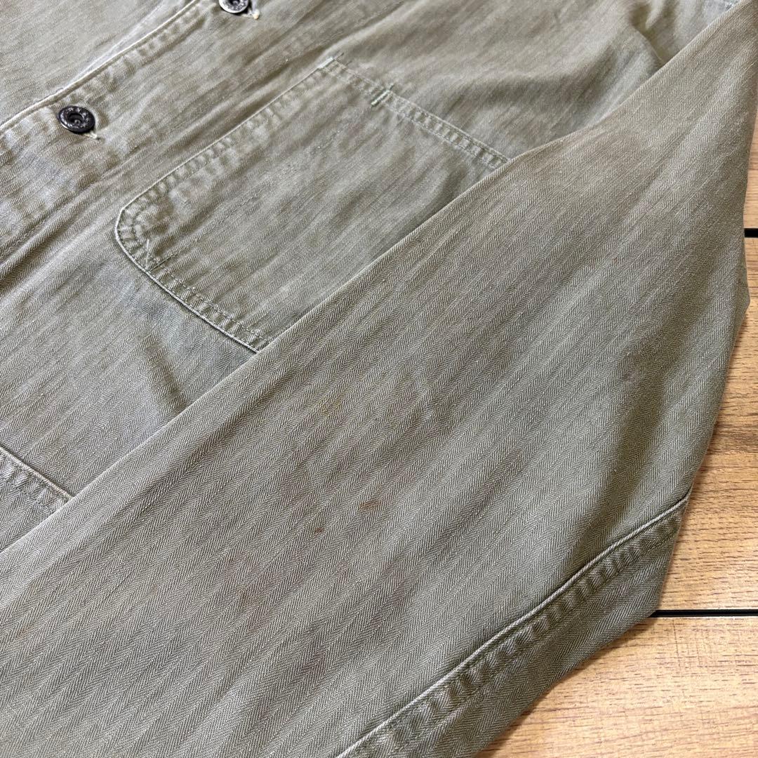 【レア】 US NAVY 40s N-3 HBT カバーオール 大戦 月桂樹