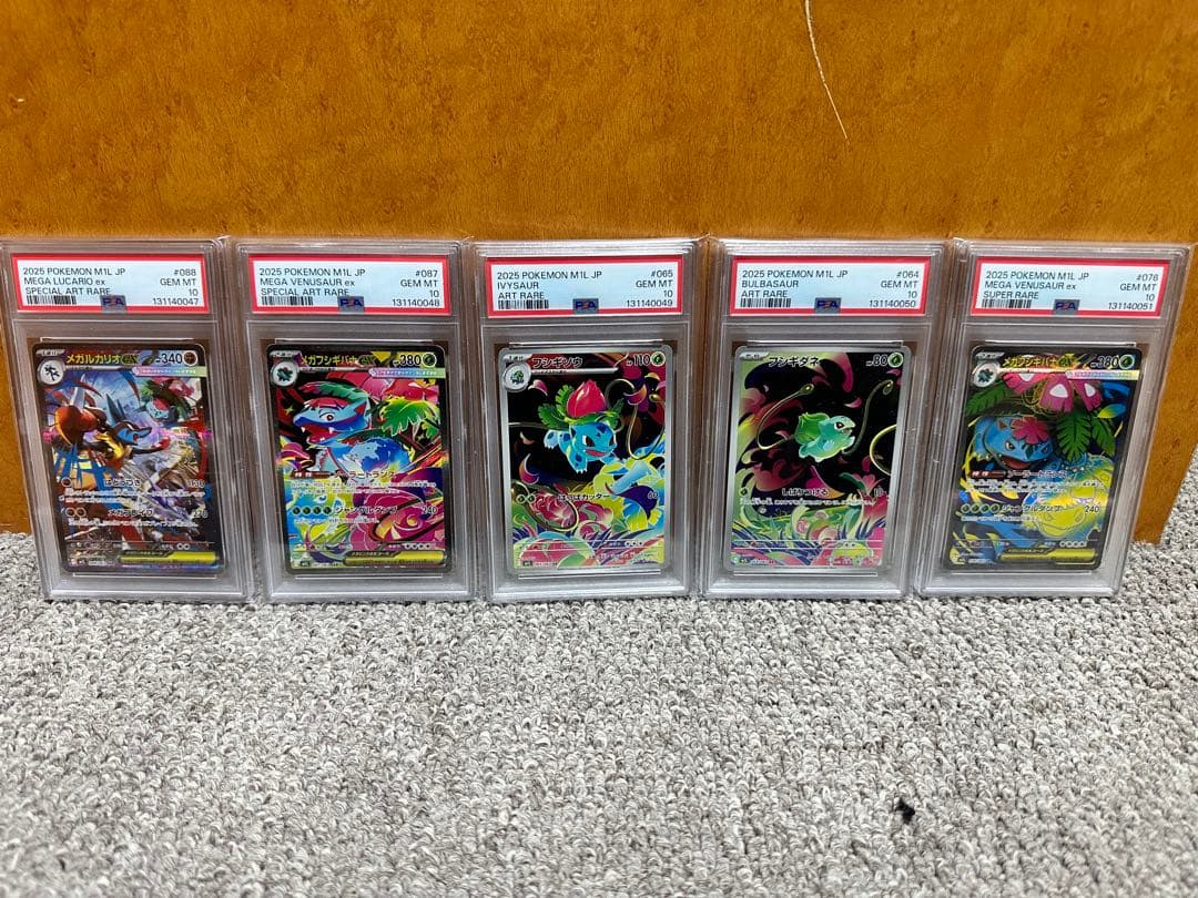 PSA10 連番 メガルカリオex フシギダネ 5枚セット