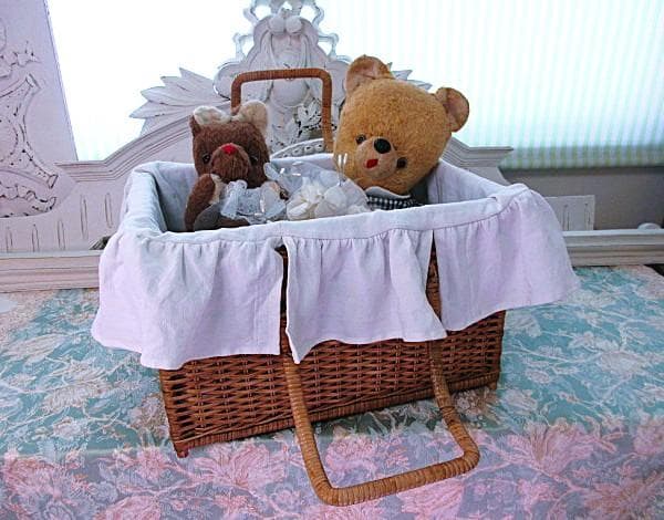 フランス　アンティーク　パニエ　☆　バスケット　インナー付き