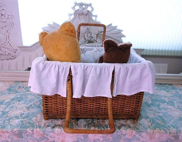 フランス　アンティーク　パニエ　☆　バスケット　インナー付き