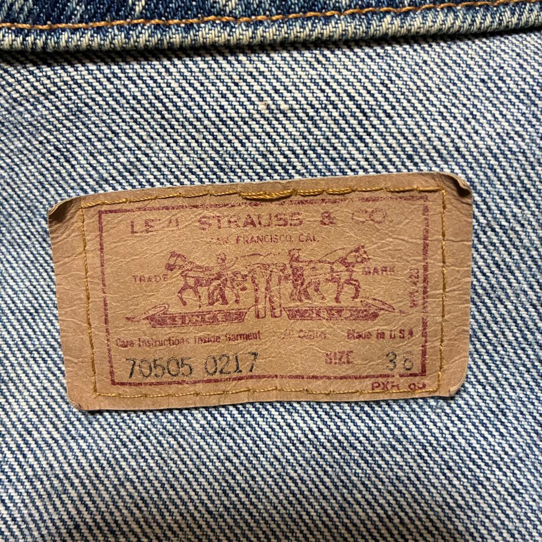 み*ー様 リーバイス　70505　90s　USA製　4th　トラッカー　ハチノス