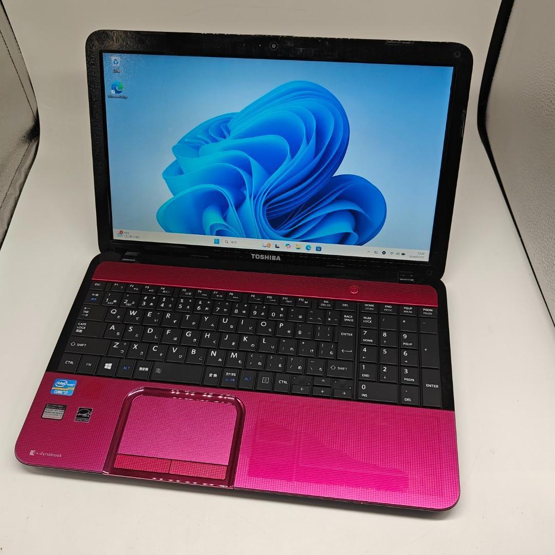 【東芝】T552 高速i7 SSD256GB 16GB ピンク ノートPC