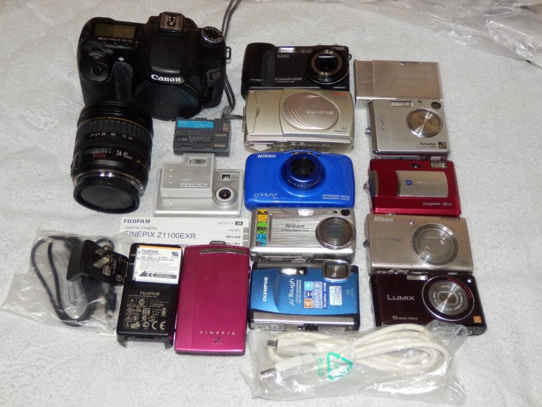 ⭕️ばら売可能♥️動作品Z1100EXRなど１１台★ニコンLUMIX★大量セット