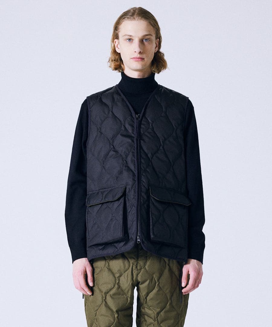 【希少】タイオン ミリタリー VネックWジップレースアップ ダウンベストXL