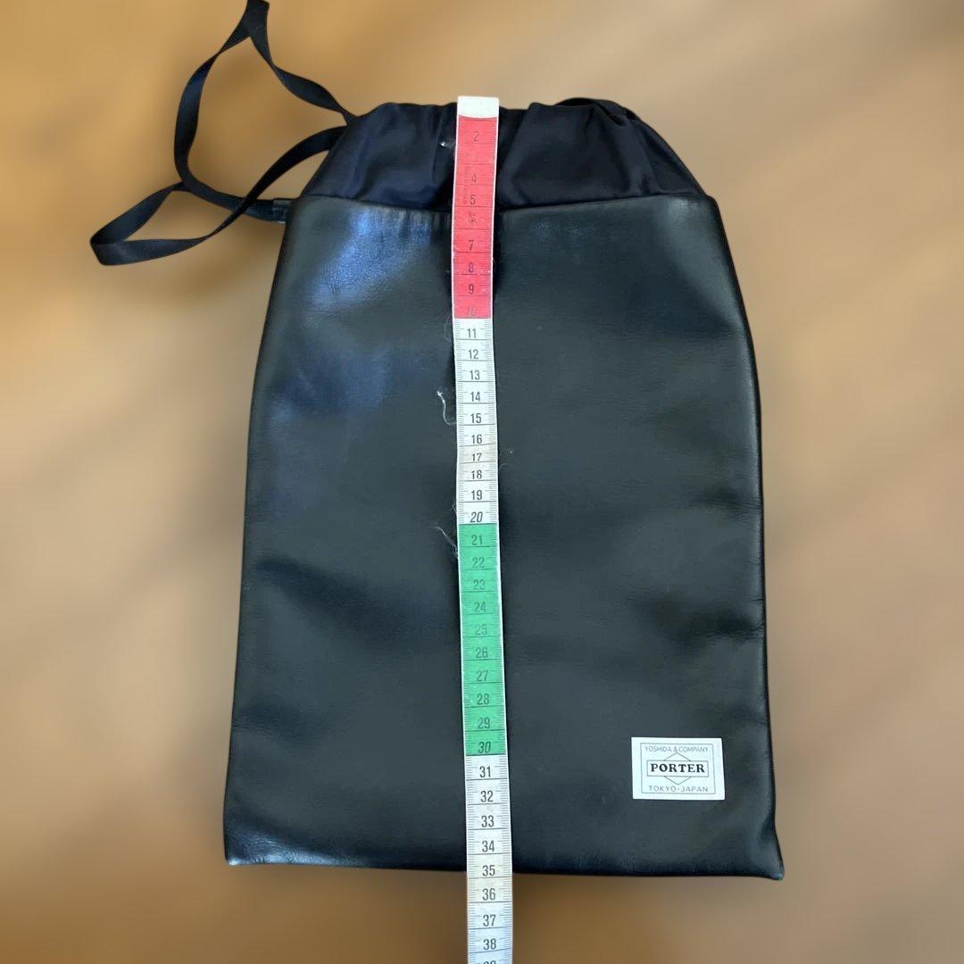 PORTER ブラック ドローストリングバッグ