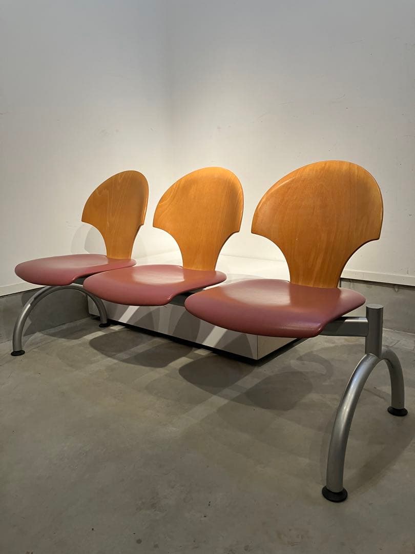 デザイナーズ3人掛けベンチ、ホウトク、カッシーナ、パントン、イームズ、ミッドセ