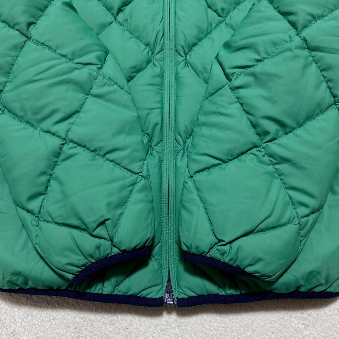 美品 mont-bell リバーシブル ダウンジャケット グリーン　ネイビー