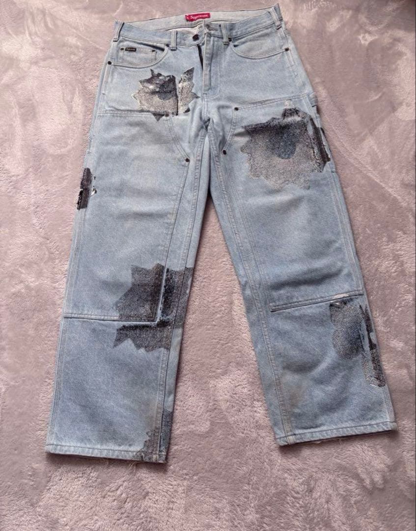 パンツ supreme Nate Lowman Double Knee Painter