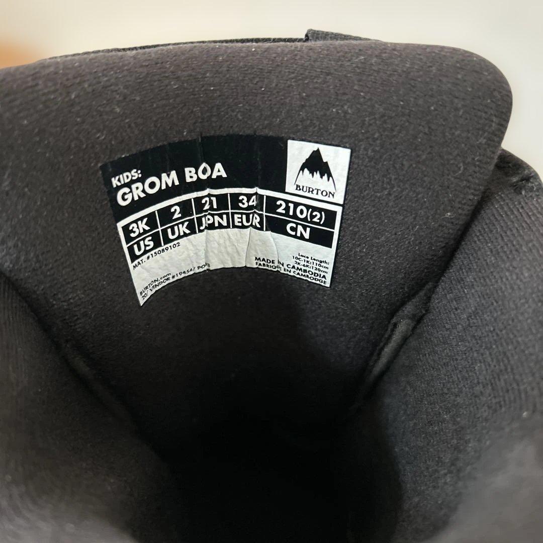 BURTON子供用スノーボードブーツ21cm