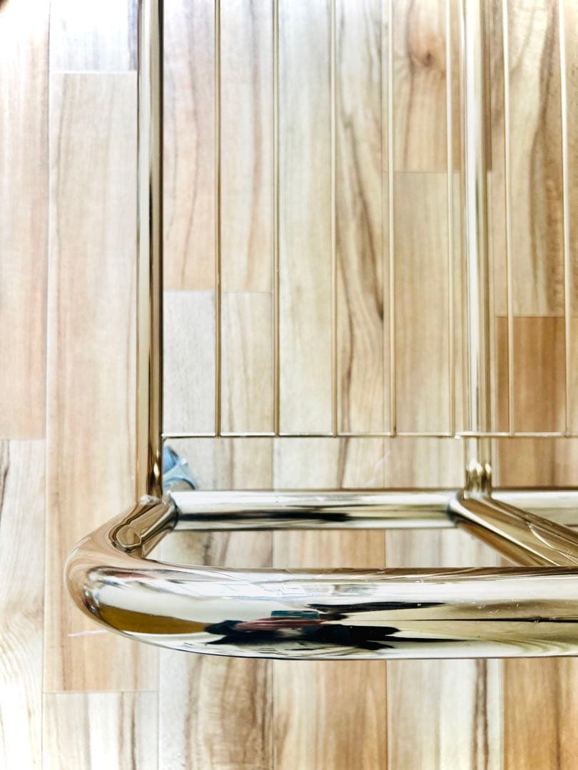 ハンガーラック　アンティーク　ゴールド　スチール　什器