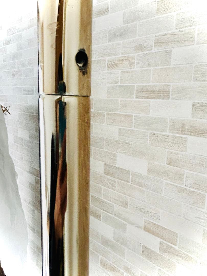 ハンガーラック　アンティーク　ゴールド　スチール　什器