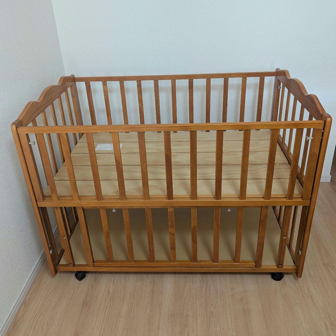 大和屋 yamatoya ラプス W オープン すのこ ベビーベッド