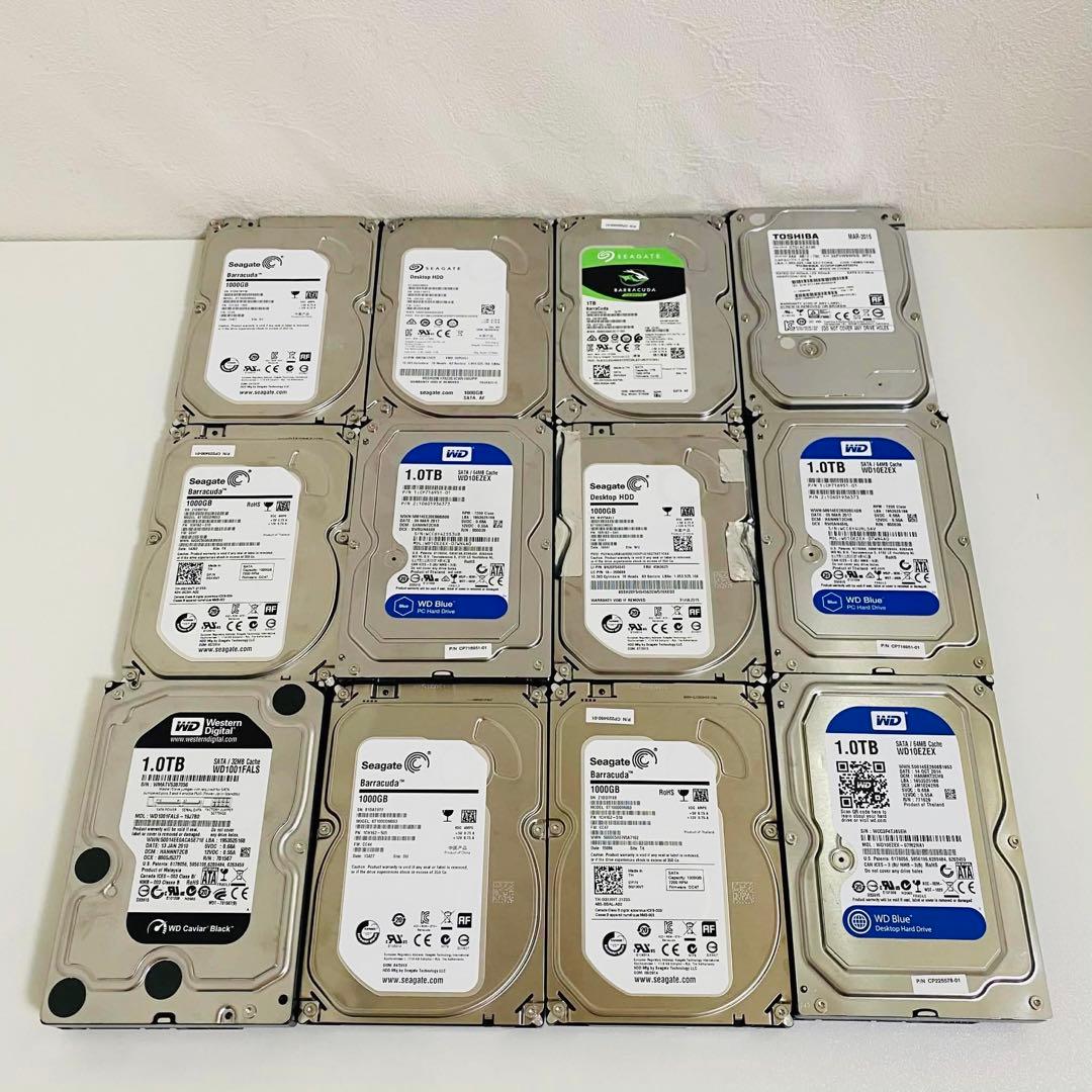HDD 2TB, 1TB, 320G 3,5インチ 16個まとめ　確認済み