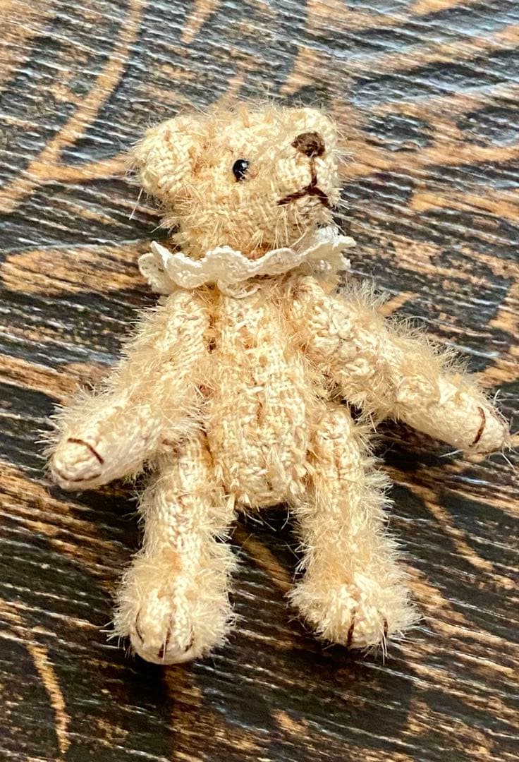 ミニチュア作家NaoColle（なおこれ）さん テディベア　ビンテージ布