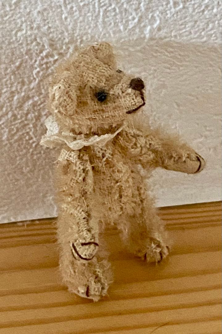 ミニチュア作家NaoColle（なおこれ）さん テディベア　ビンテージ布