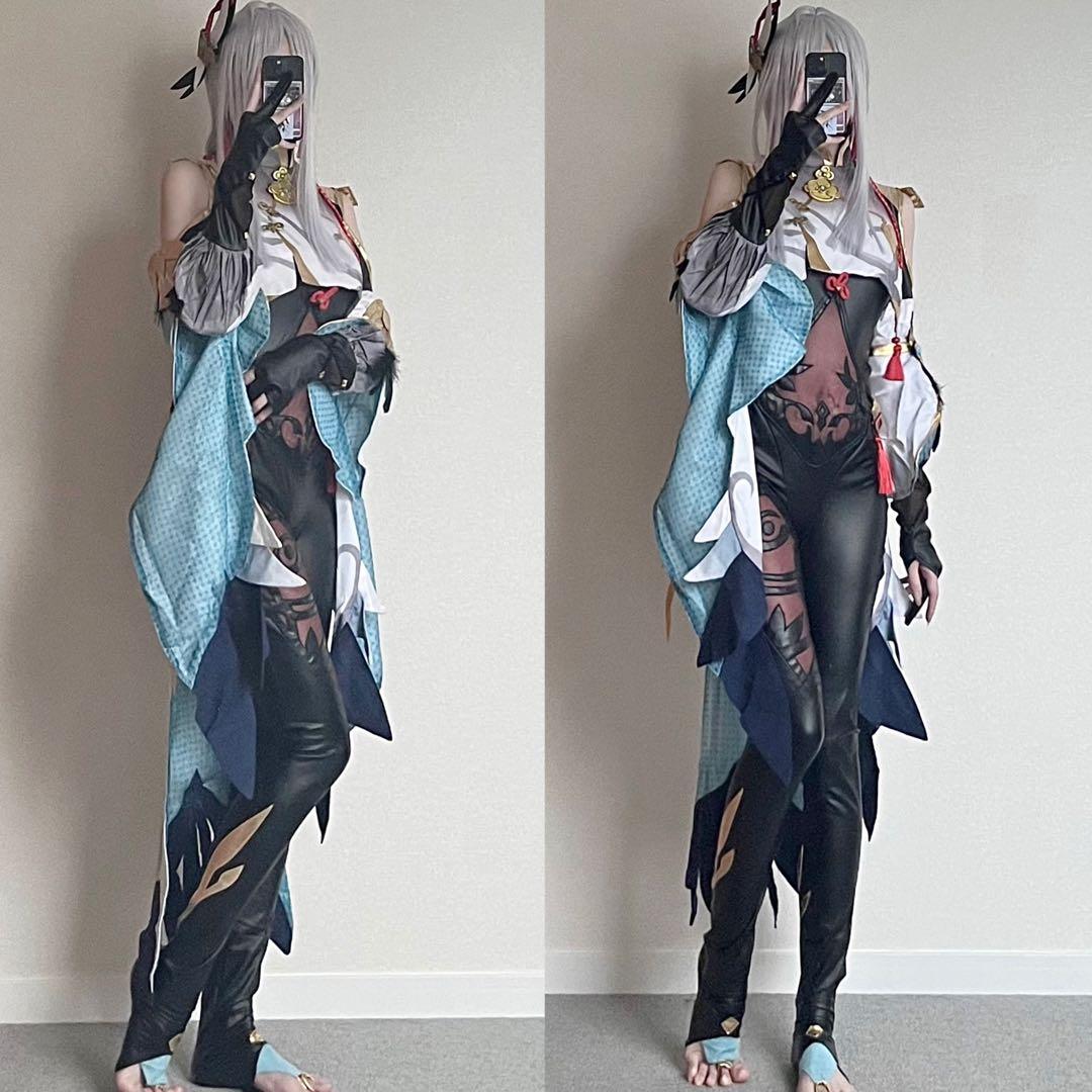 コスプレ 申鶴 原神 ウィッグ、衣装