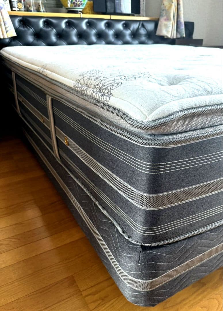 ベッド フレーム ヘッドボード クイーン キング レザー 本革 グロゼーユ