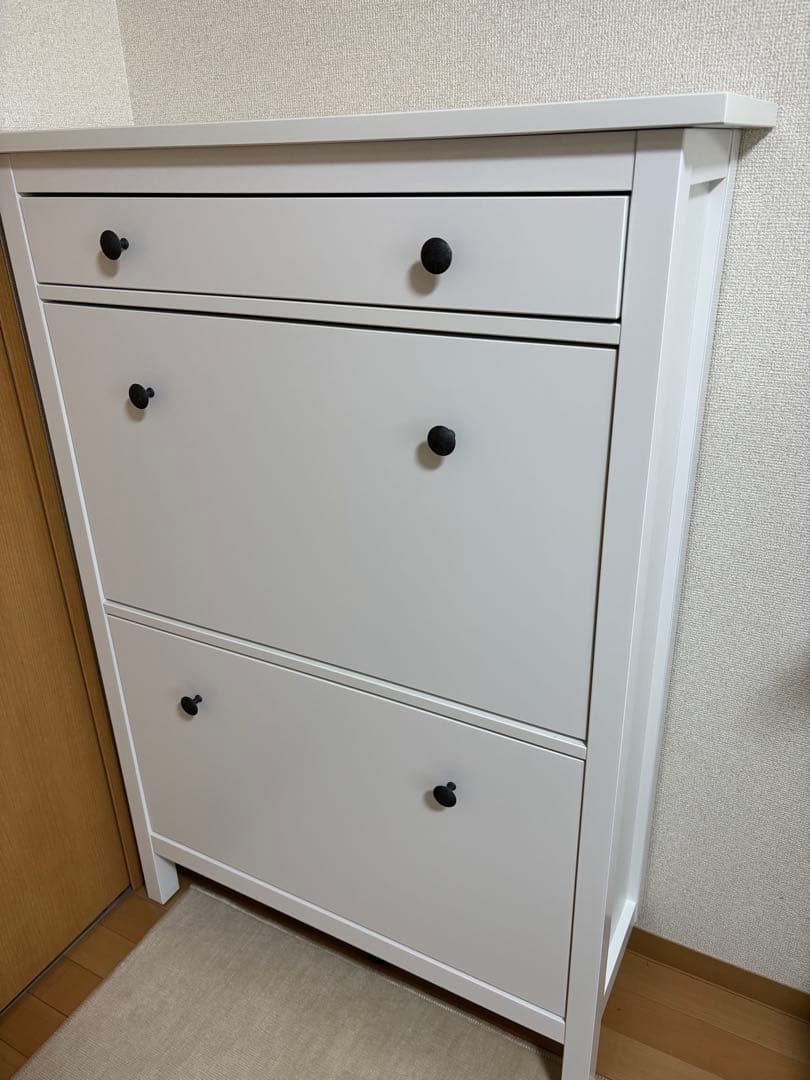 IKEA HEMNES ヘムネス シューズボックス2段, ホワイト