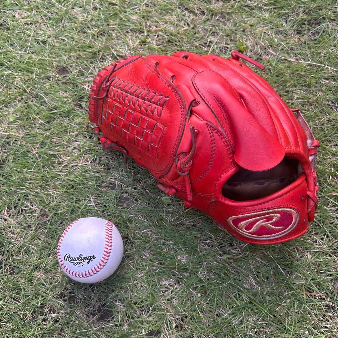 Rawlings ローリングス　硬式用グローブ　投手用　左　赤