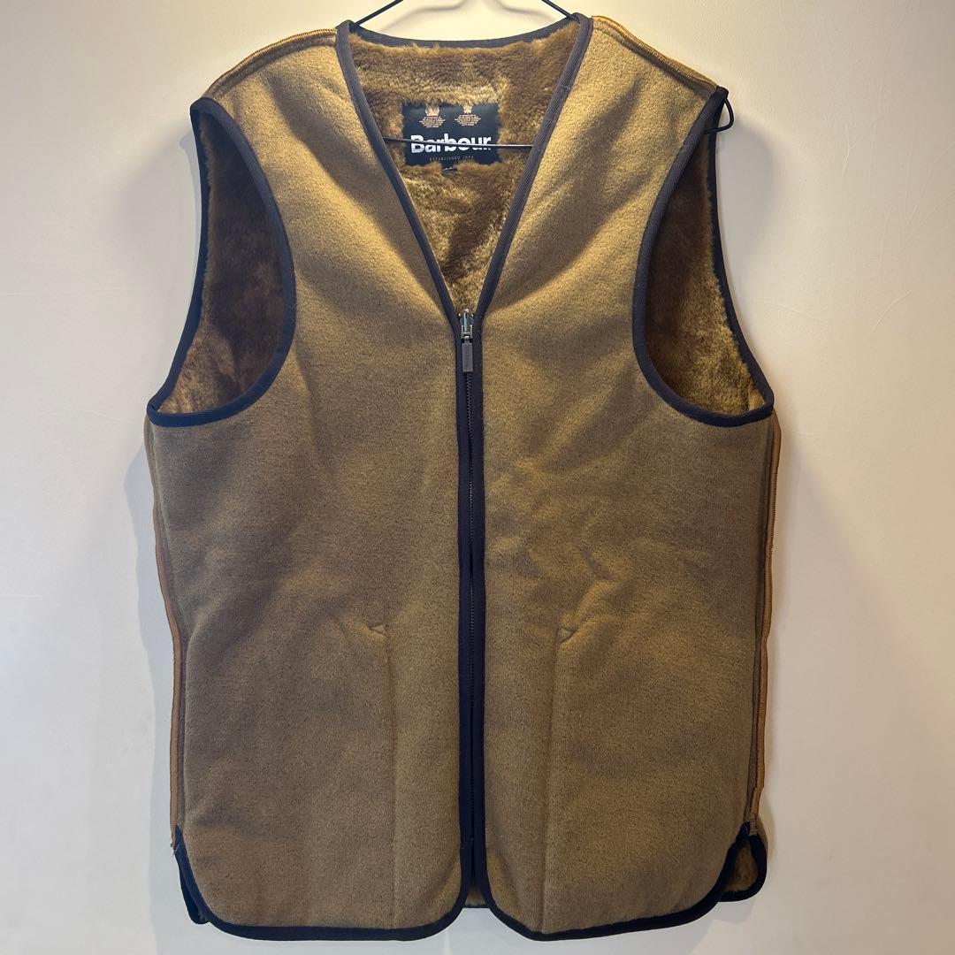 Barbour ファー ベスト 38 ブラウン