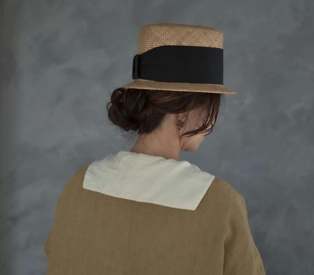 カワムラ帽子店　あざみ　紅茶染