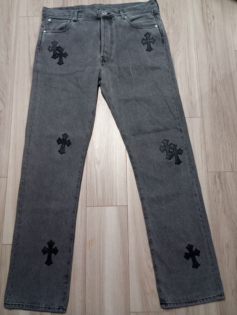 なぱ希少Chrome Hearts Cross patchDenim