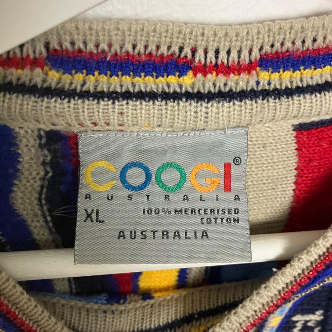 COOGI クージー 3Dニット　カラフル セーター　XL コットン