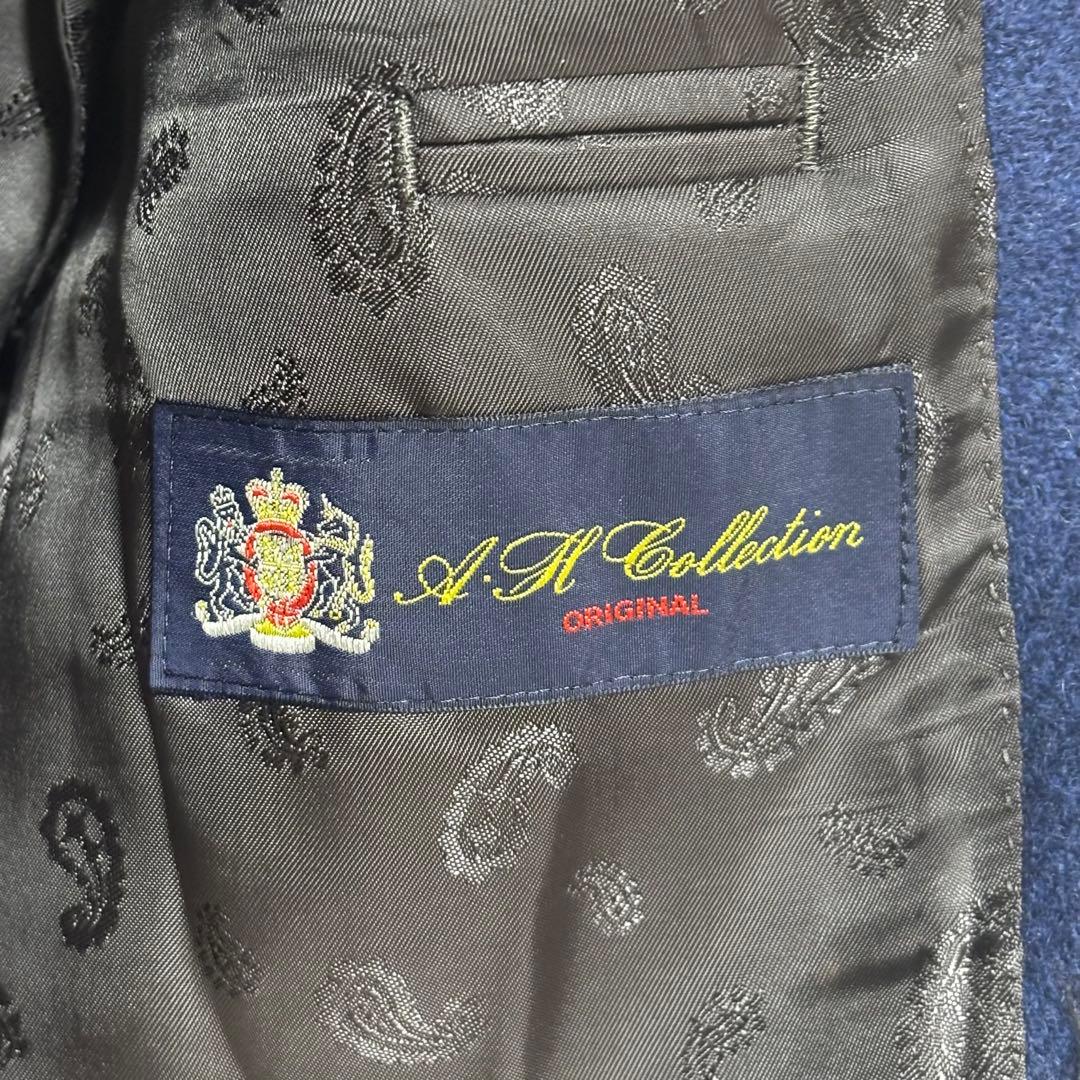 ✨️美品 ハリスツイード テーラードジャケット ペイズリー ブルー 2B 総裏