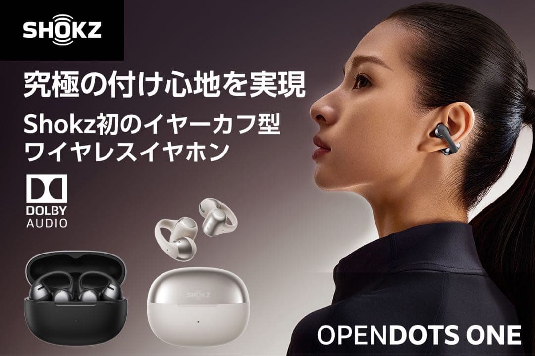 Shokz OpenDots ONE 充電ケース、左右本体のみ