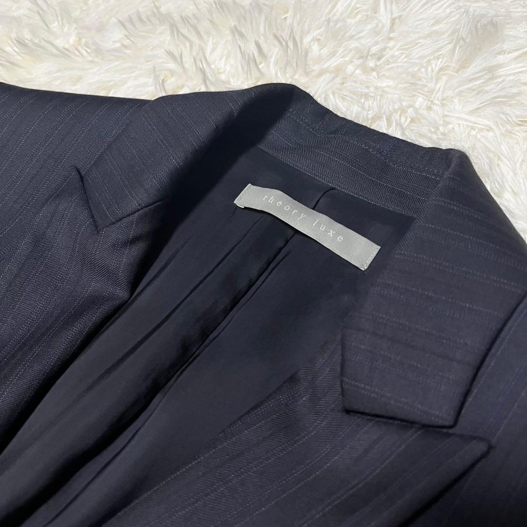 Theory luxe ロロピアーナ セットアップ　ネイビー　ストライプ　36