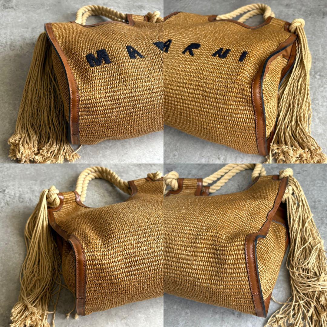 【りくる様】MARNI Marcel ロープ トート ハンドバッグ かごバッグ