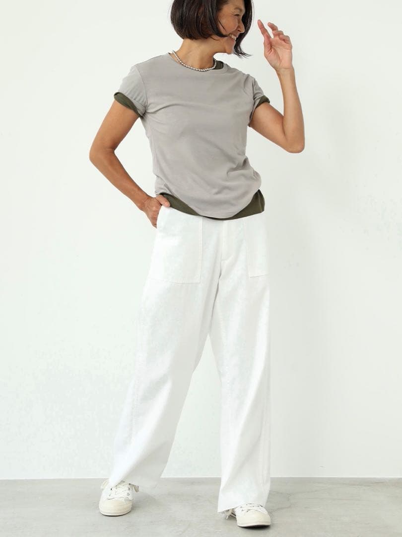 MADISONBLUE ファティーグパンツ バックサテン カットオフ 00